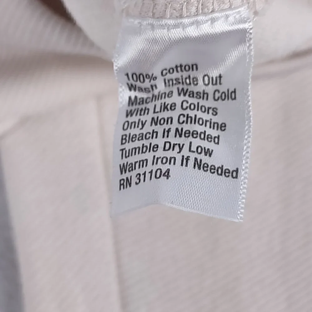 New Directions Women's 100% Cotton, Cream Colored Casual Drawstring Pants Size L - Picture 10 of 10